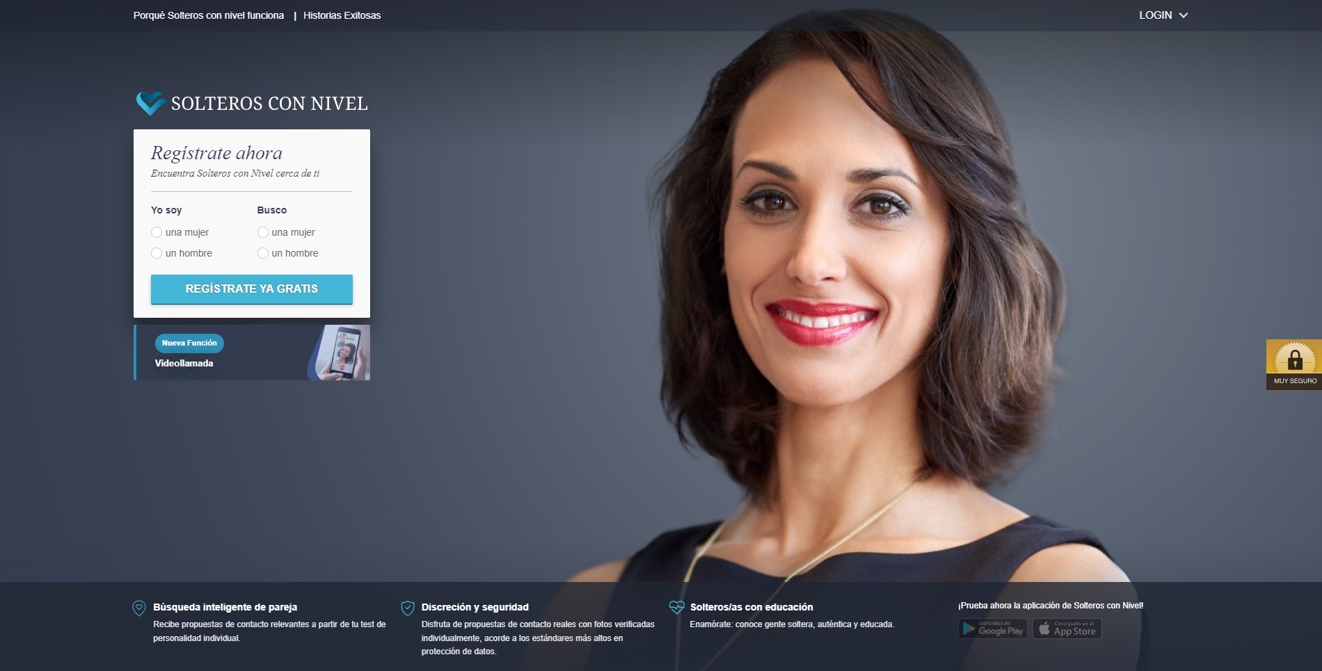 Solteros Con Nivel Website Screenshot